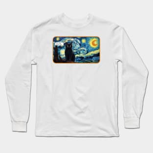 Starry Night Cat, Catnip Overdose Long Sleeve T-Shirt